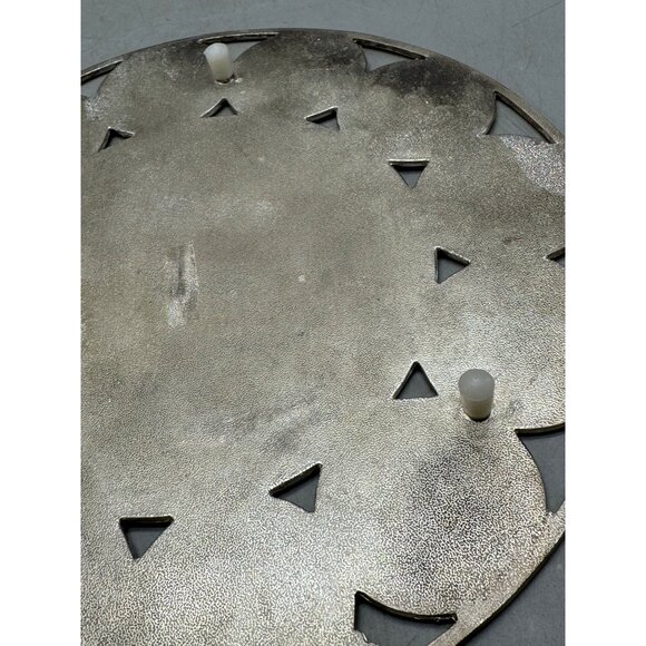 The Twelve Days of Christmas Silver Plated Trivet 8" embossed plastic feet cover - Picture 10 of 10